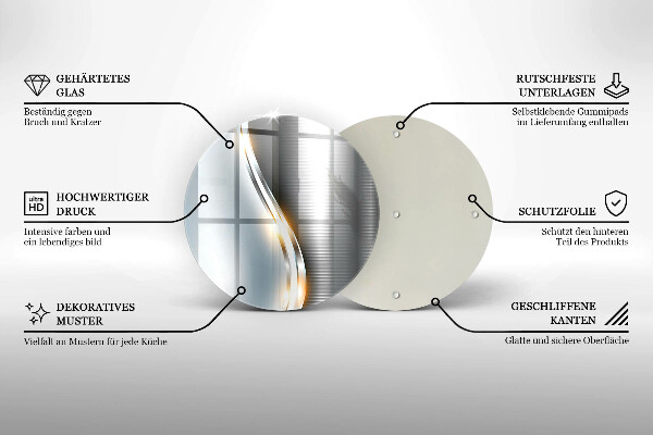 Skärbräda glas unik Metallkonst