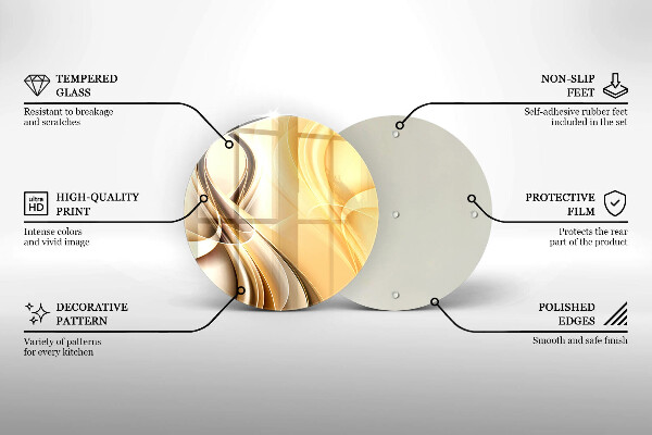 Skärbräda glas unik Rök abstraktion