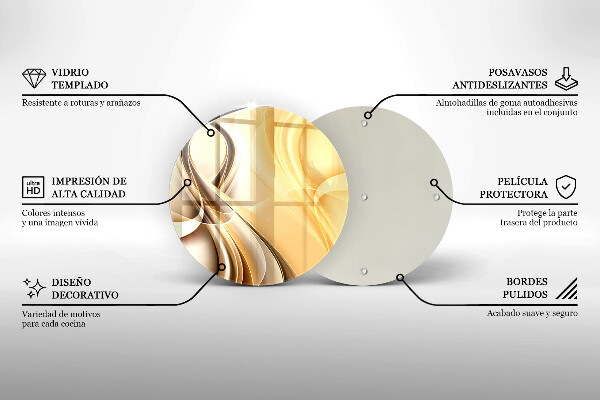 Skärbräda glas unik Rök abstraktion