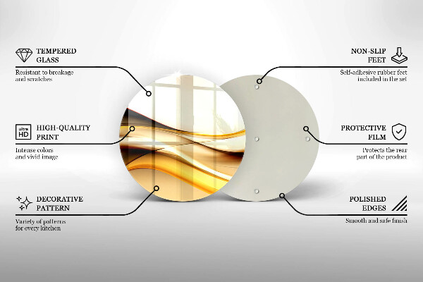 Skärbräda glas unik Abstrakta röklinjer