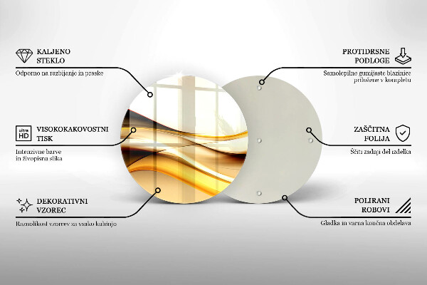 Skärbräda glas unik Abstrakta röklinjer