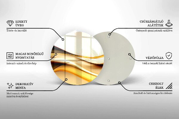 Skärbräda glas unik Abstrakta röklinjer
