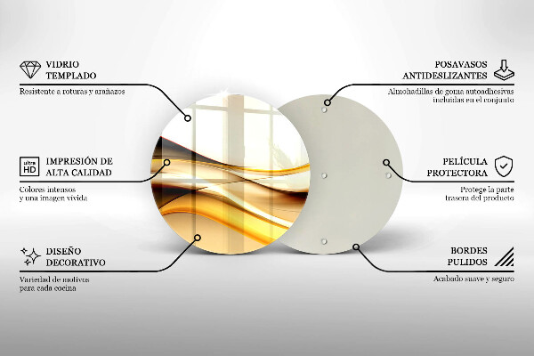Skärbräda glas unik Abstrakta röklinjer