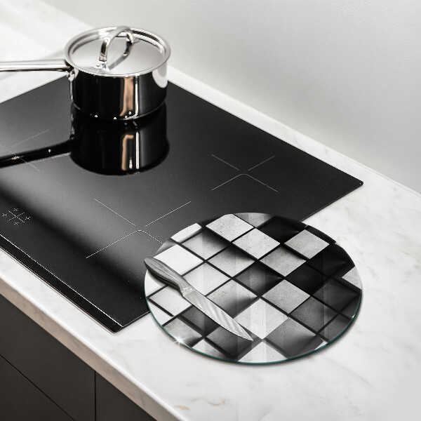 Skärbräda glas unik Abstrakta 3D rutor