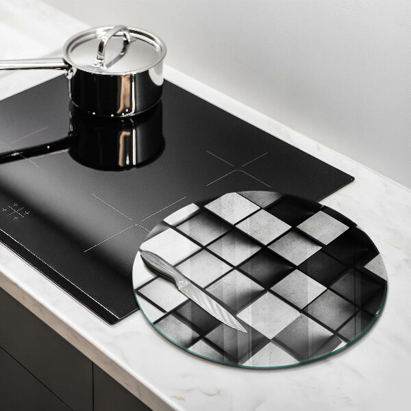 Skärbräda glas unik Abstrakta 3D rutor