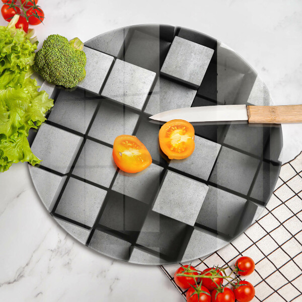 Skärbräda glas unik Abstrakta 3D rutor