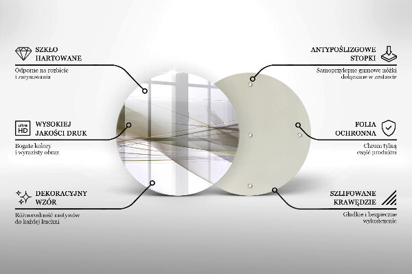 Skärbräda glas unik Abstrakta linjer design