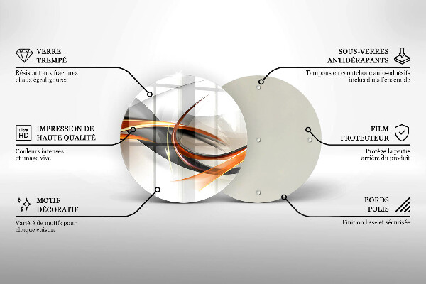 Skärbräda glas unik Moderna former