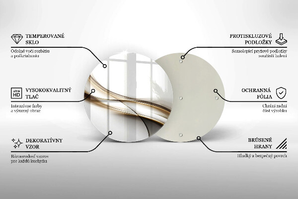 Skärbräda glas unik Mjuka linjer abstraktion