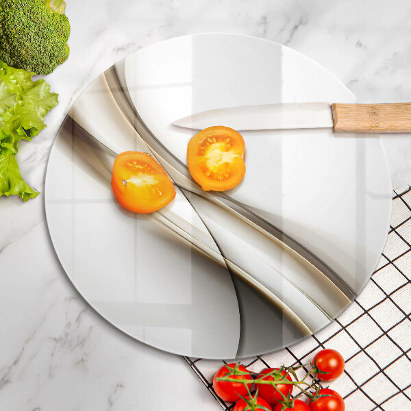 Skärbräda glas unik Mjuka linjer abstraktion