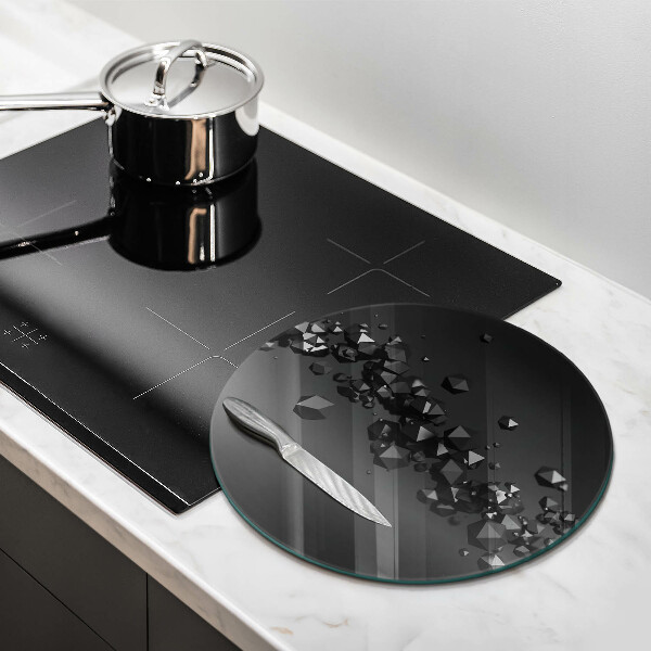 Skärbräda glas unik 3D-former abstraktion