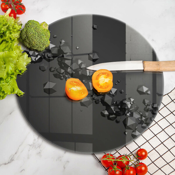 Skärbräda glas unik 3D-former abstraktion