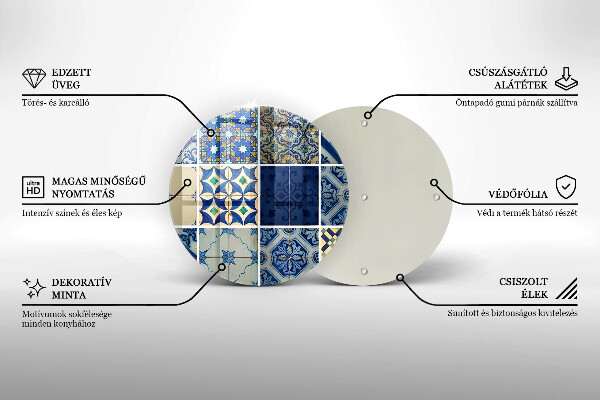 Skärbräda glas unik Dekorativa kakelplattor