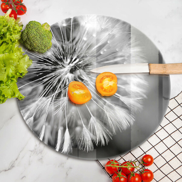 Skärbräda glas unik En delikat maskros