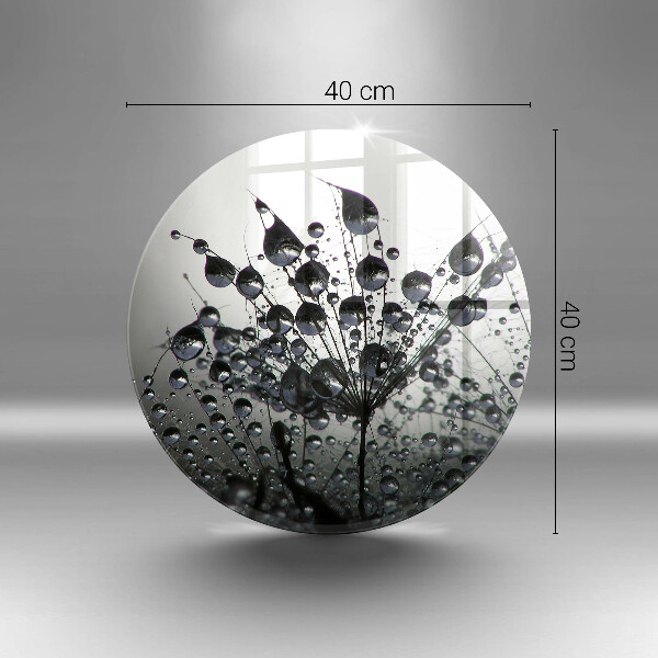 Skärbräda glas unik Maskrosor och dagg