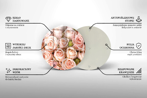 Skärbräda glas unik Bukett fina rosor