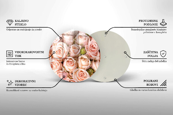 Skärbräda glas unik Bukett fina rosor