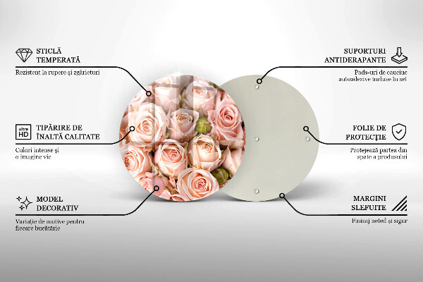 Skärbräda glas unik Bukett fina rosor