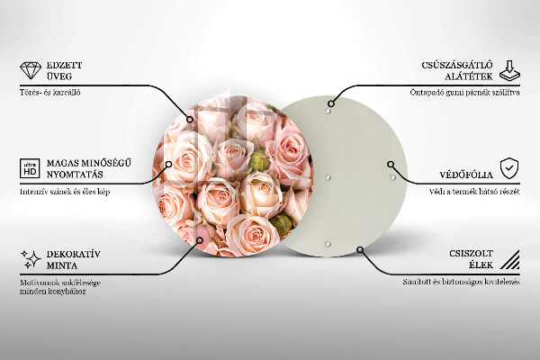 Skärbräda glas unik Bukett fina rosor