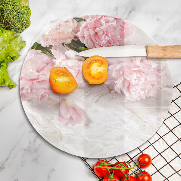 Skärbräda glas unik Delika rosor blommor