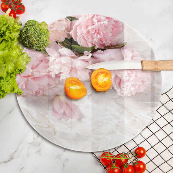 Skärbräda glas unik Delika rosor blommor