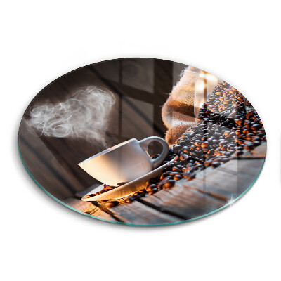 Skärbräda glas unik Kaffekopp och hjärta