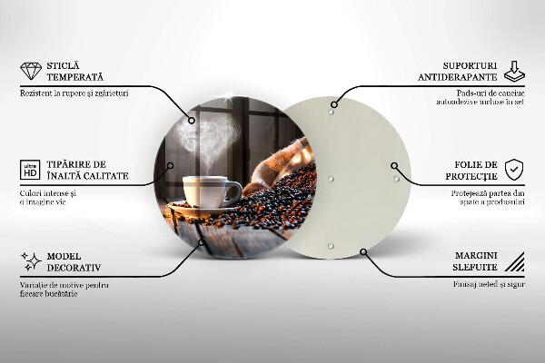 Skärbräda glas unik Kaffekopp och hjärta