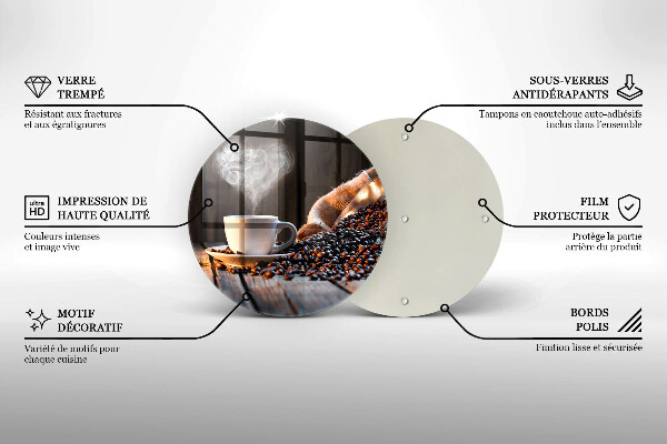 Skärbräda glas unik Kaffekopp och hjärta