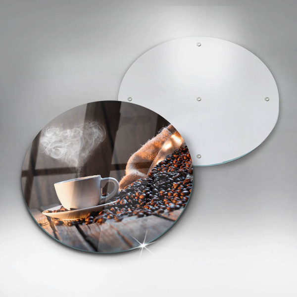 Skärbräda glas unik Kaffekopp och hjärta