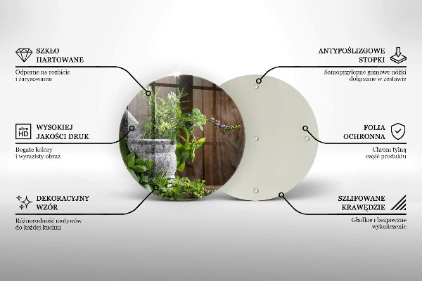 Skärbräda glas unik Planterar örter och trä