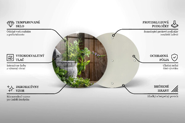 Skärbräda glas unik Planterar örter och trä