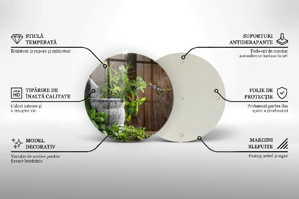 Skärbräda glas unik Planterar örter och trä