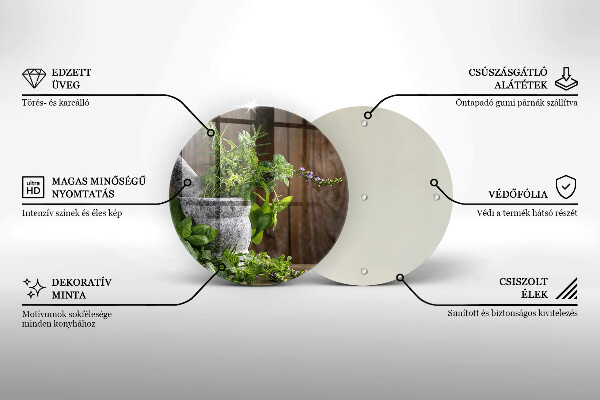 Skärbräda glas unik Planterar örter och trä