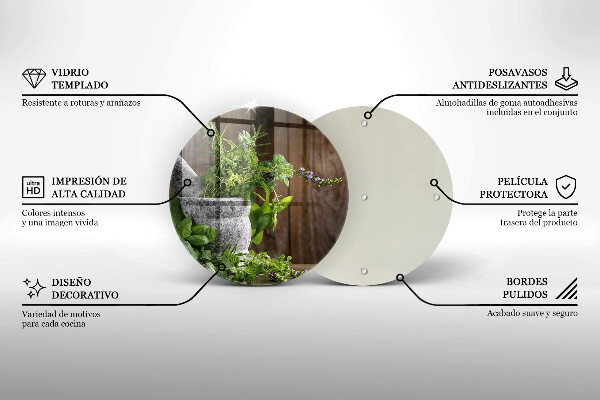 Skärbräda glas unik Planterar örter och trä