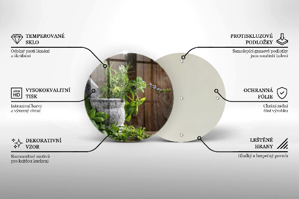 Skärbräda glas unik Planterar örter och trä