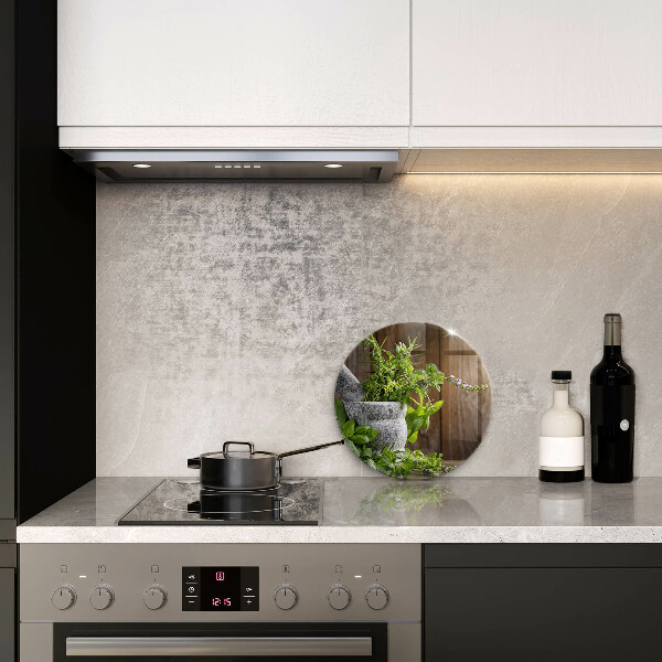 Skärbräda glas unik Planterar örter och trä