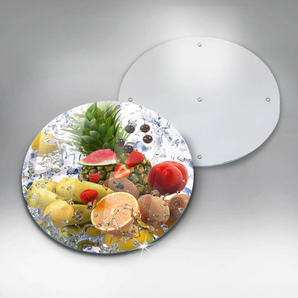 Skärbräda glas unik Saftig frukt och vatten