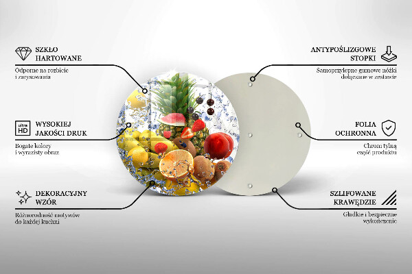 Skärbräda glas unik Saftig frukt och vatten