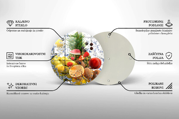 Skärbräda glas unik Saftig frukt och vatten