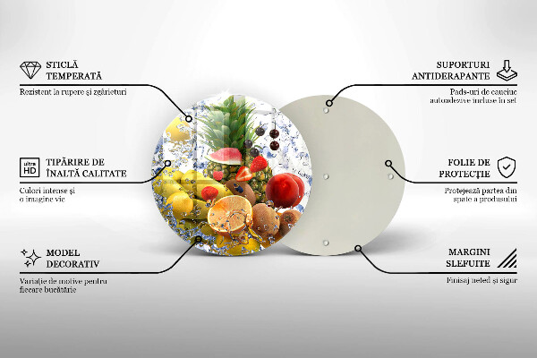 Skärbräda glas unik Saftig frukt och vatten