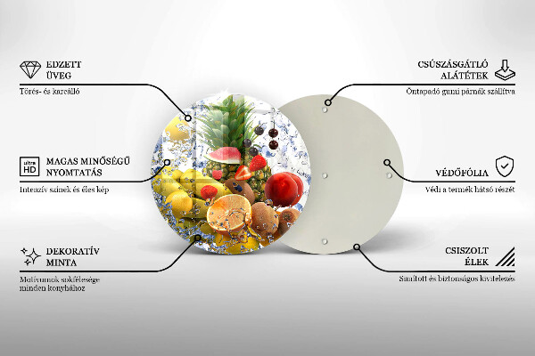 Skärbräda glas unik Saftig frukt och vatten