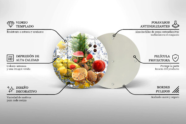 Skärbräda glas unik Saftig frukt och vatten