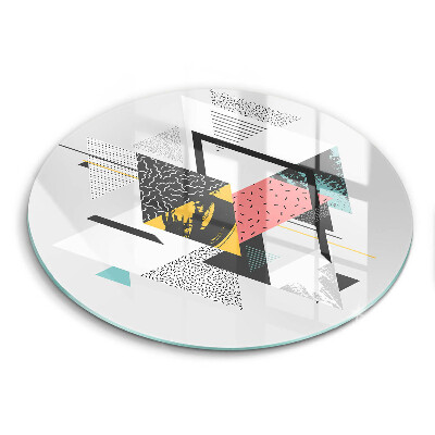 Skärbräda glas unik Abstrakta trianglar