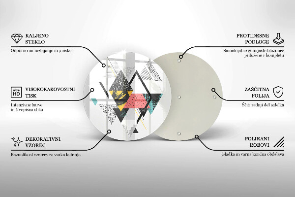 Skärbräda glas unik Abstrakta trianglar