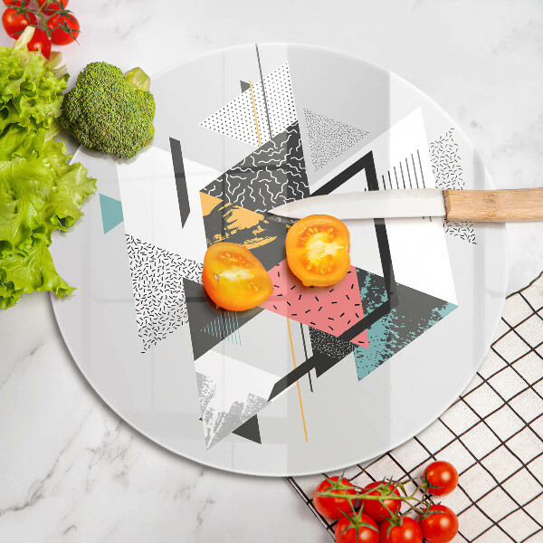 Skärbräda glas unik Abstrakta trianglar