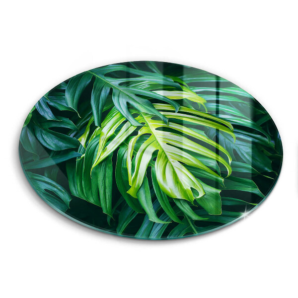 Skärbräda glas unik Vilda monstera blad