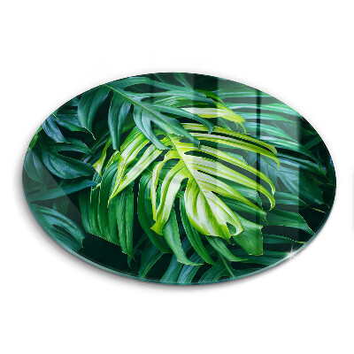Skärbräda glas unik Vilda monstera blad