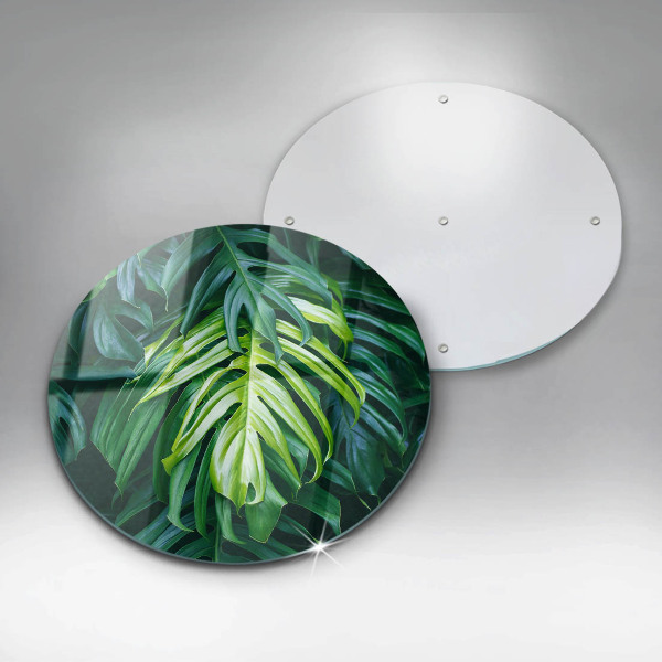 Skärbräda glas unik Vilda monstera blad