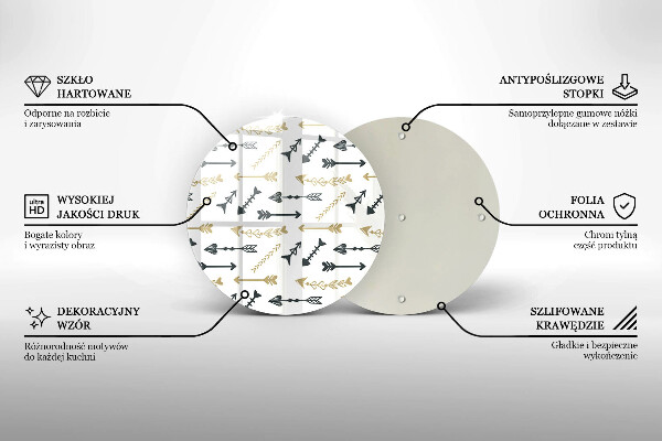 Skärbräda glas unik Boho pilar mönster