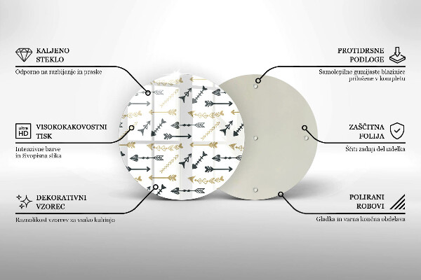 Skärbräda glas unik Boho pilar mönster
